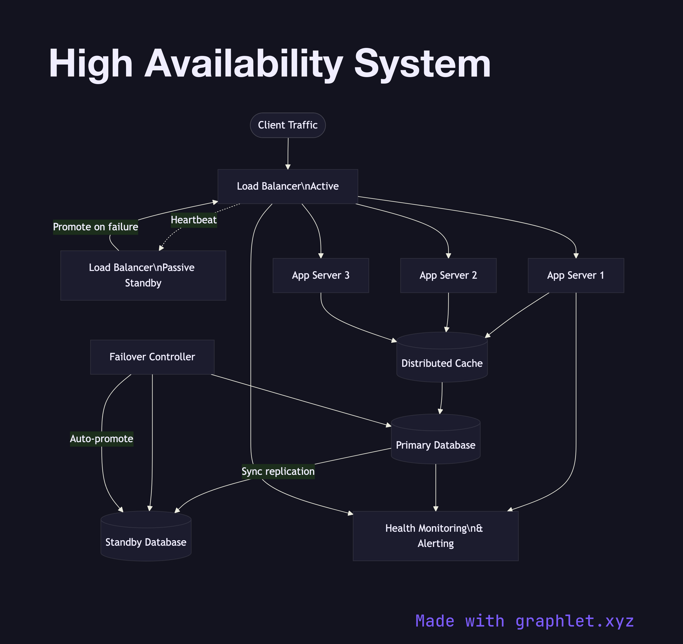 High Availability System flowchart diagram